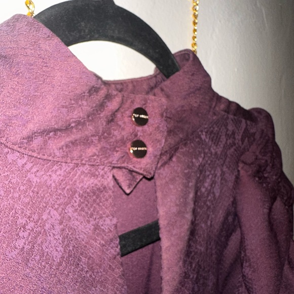 Ted Baker Purple puffed sleeve Blouse - Size 3 - Picture 4 of 6